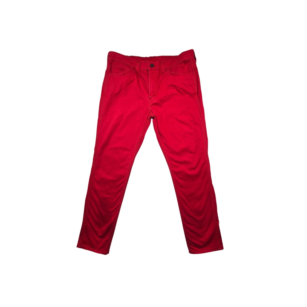 Levis 511 Slim Fit Pants Mens 36 Red Stretch Denim Jeans 5-Pocket Streetwear